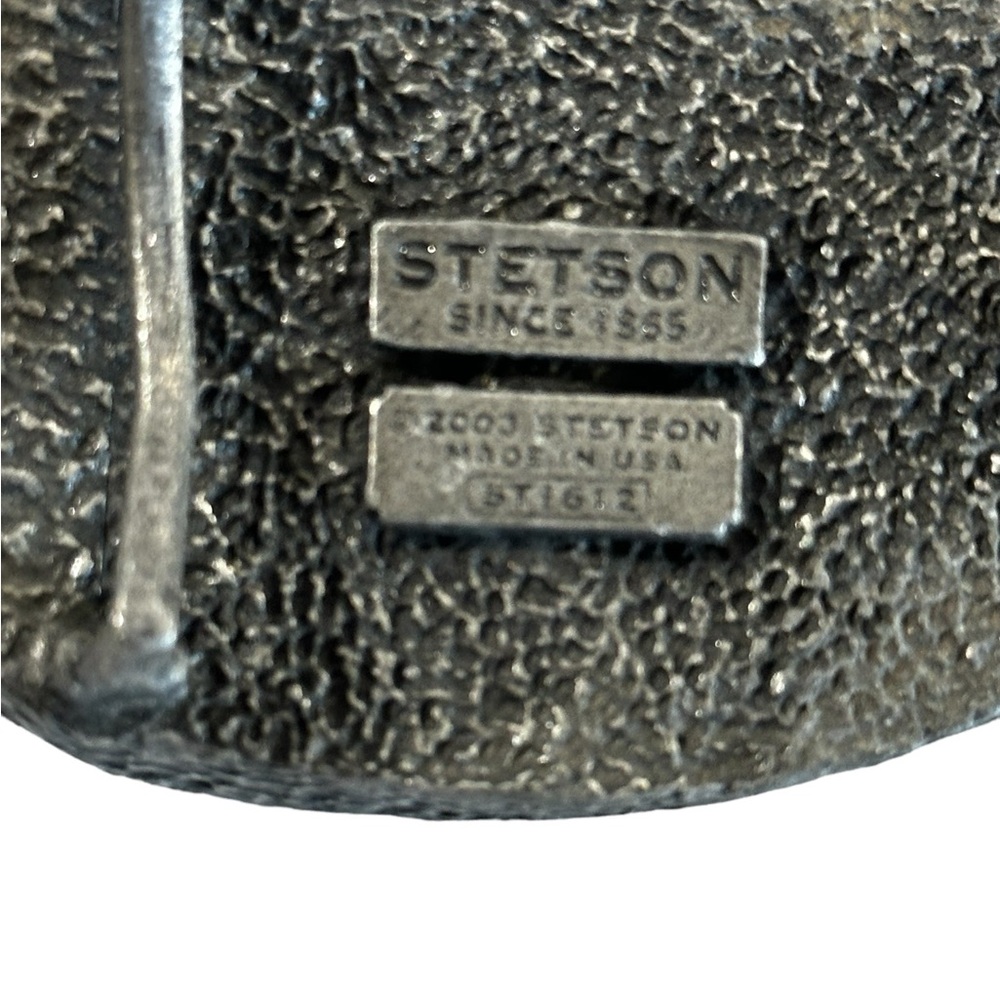 COPY - VINTAGE 2003 METAL STETSON BUCKLE MADE IN USA - Picture 7 of 10